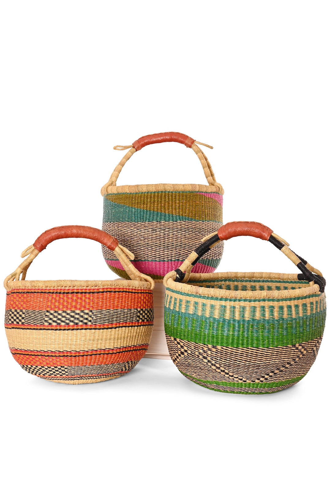 One of a Kind Garden Jewel Handwoven Bolga Basket