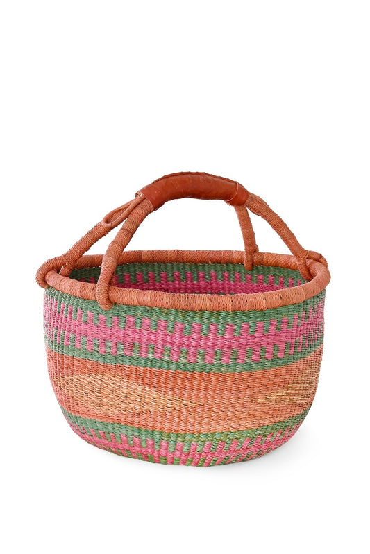 Desert Oasis Handwoven Bolga Basket - One of a Kind