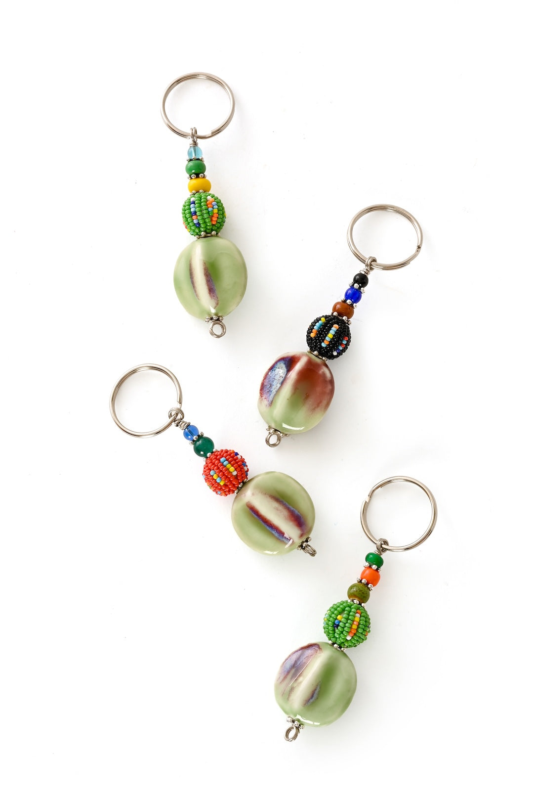 Chunky Beaded Keychain - Assorted Colors