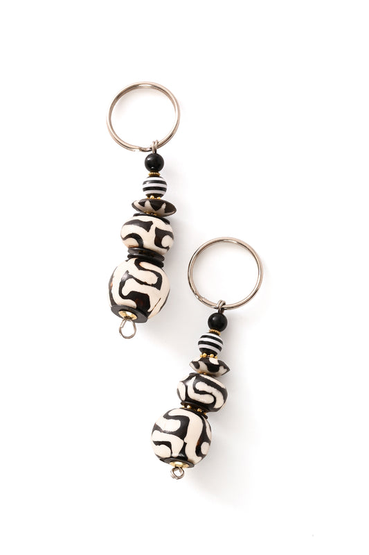 Stacked Batik Bone Keychain