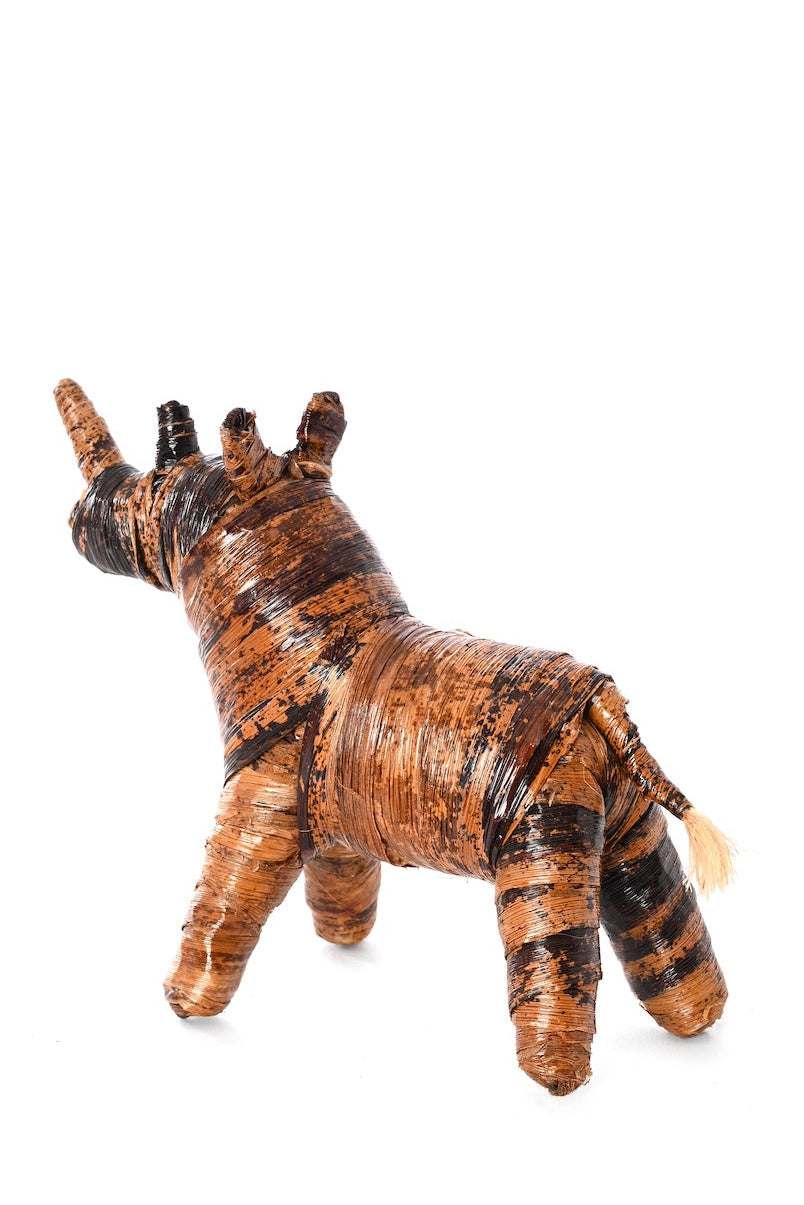 Banana Fiber Rhino Sculpture