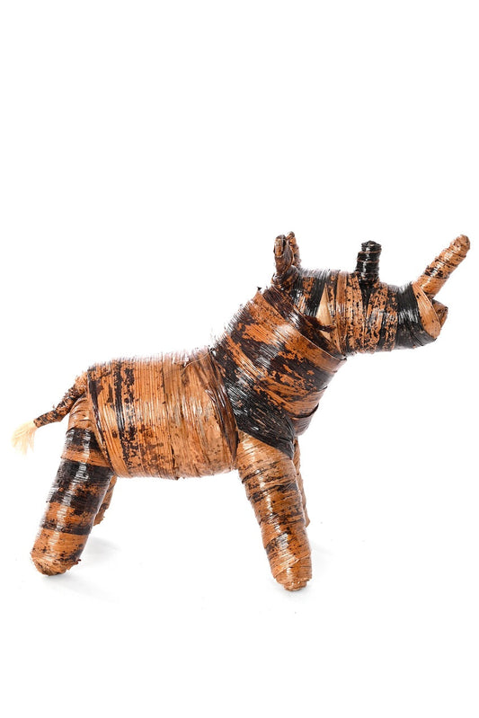 Banana Fiber Rhino Sculpture