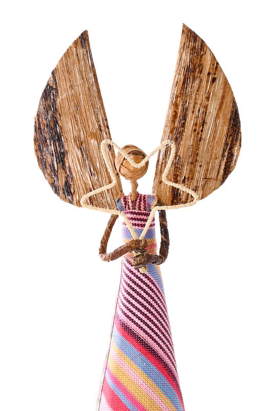 Limited Edition Banana Fiber Shuka Angel with Star - Pink