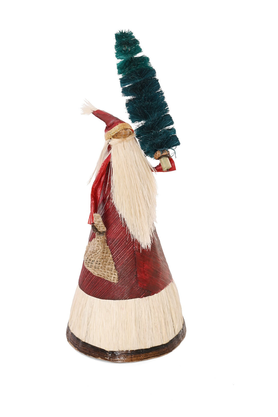 Red Father Christmas with Sack and Tree