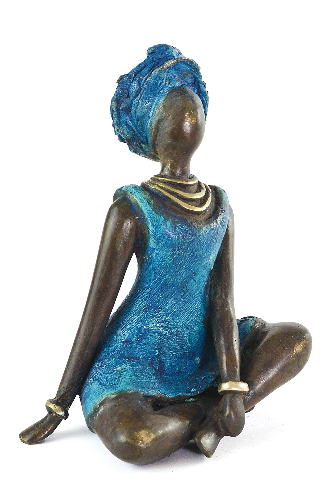La Femme en Bleu Lost Wax Bronze Sculpture