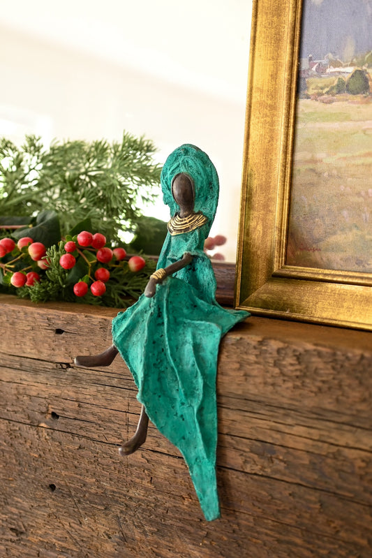 Emerald Elegance Lost Wax Bronze Sculpture