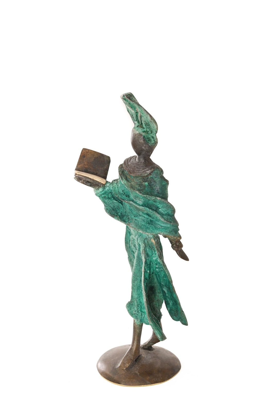 Robed Reader One-of-a-Kind Bronze Sculpture