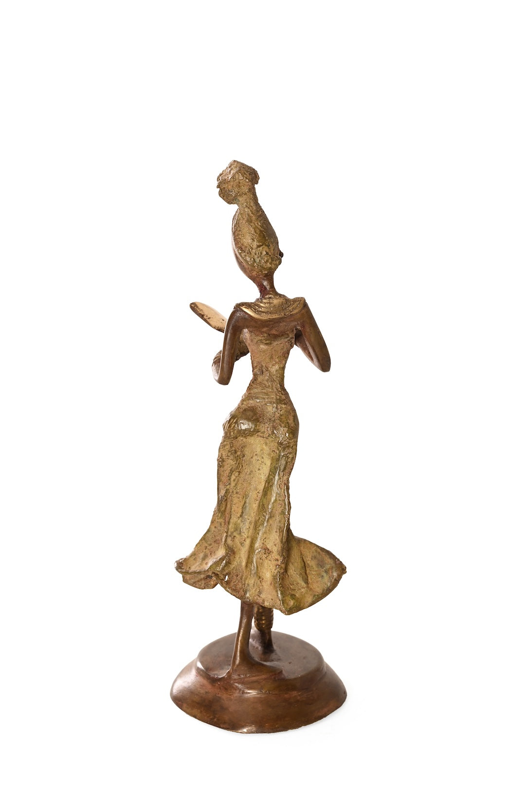 Walking Reader One-of-a-Kind Bronze Sculpture