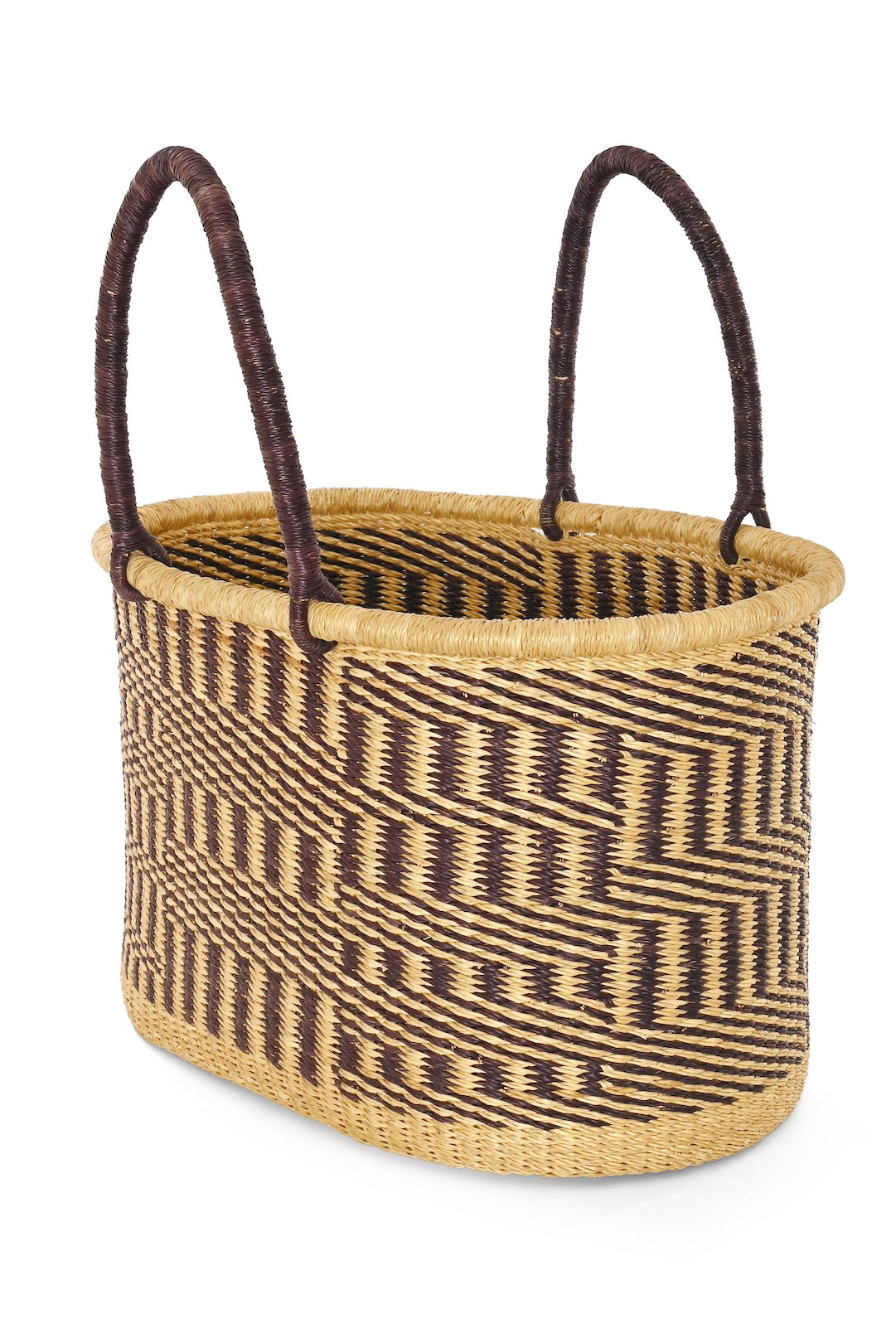 Midnight Mosaic Jumbo Tote Basket - One of a Kind