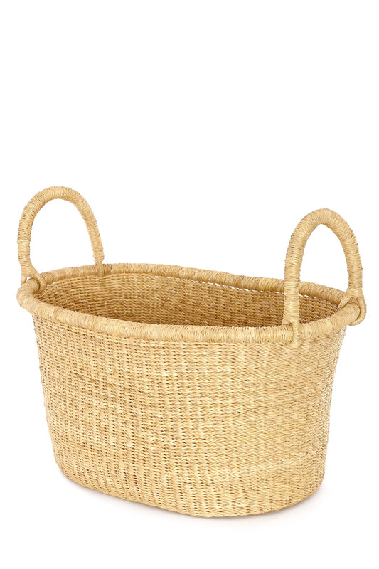 Natural Woven Tote Basket - One of a Kind