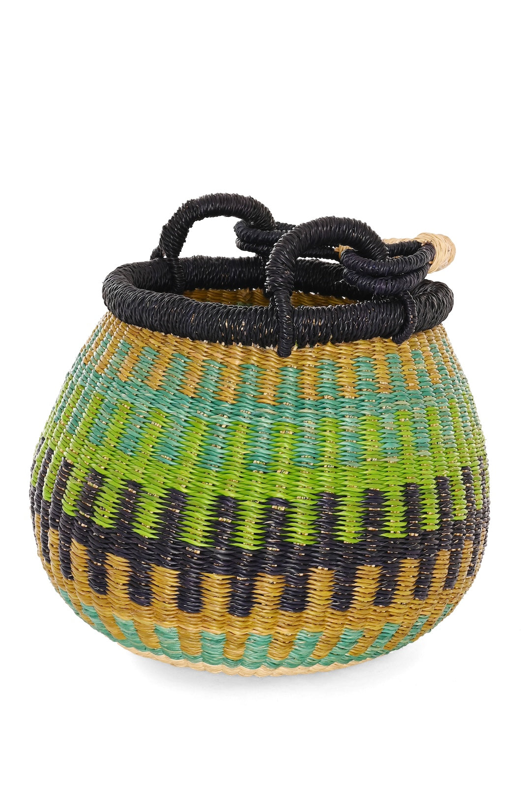 Evergreen Baby Bolga Kettle Basket - One of a Kind
