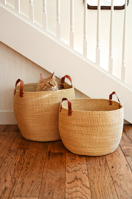 Set of 2 Large Nesting Storage Baskets
