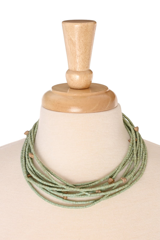 Sage Heishi Vulcanite Necklace – Limited Edition