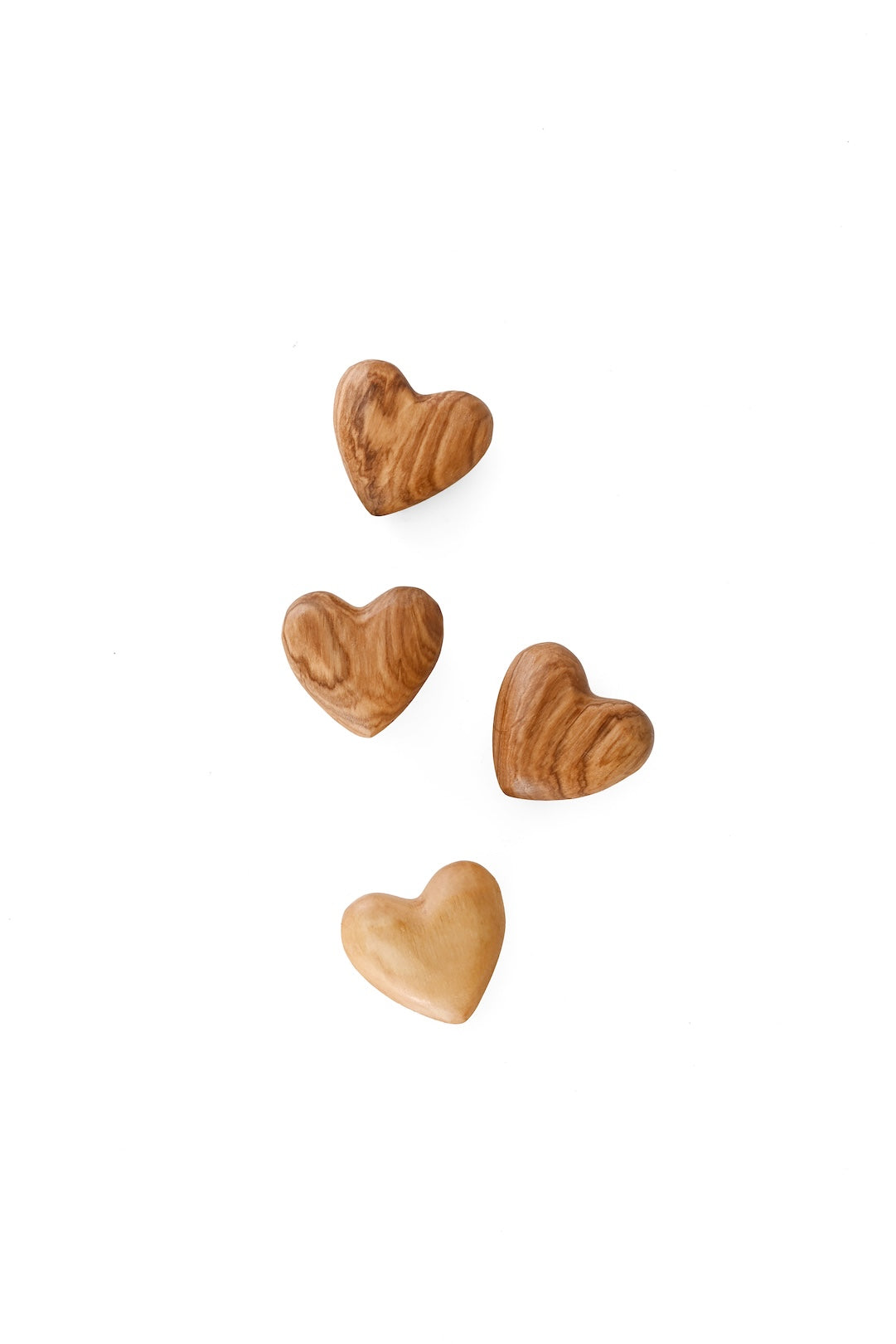 Hand Carved Wild Olive Wood Hearts