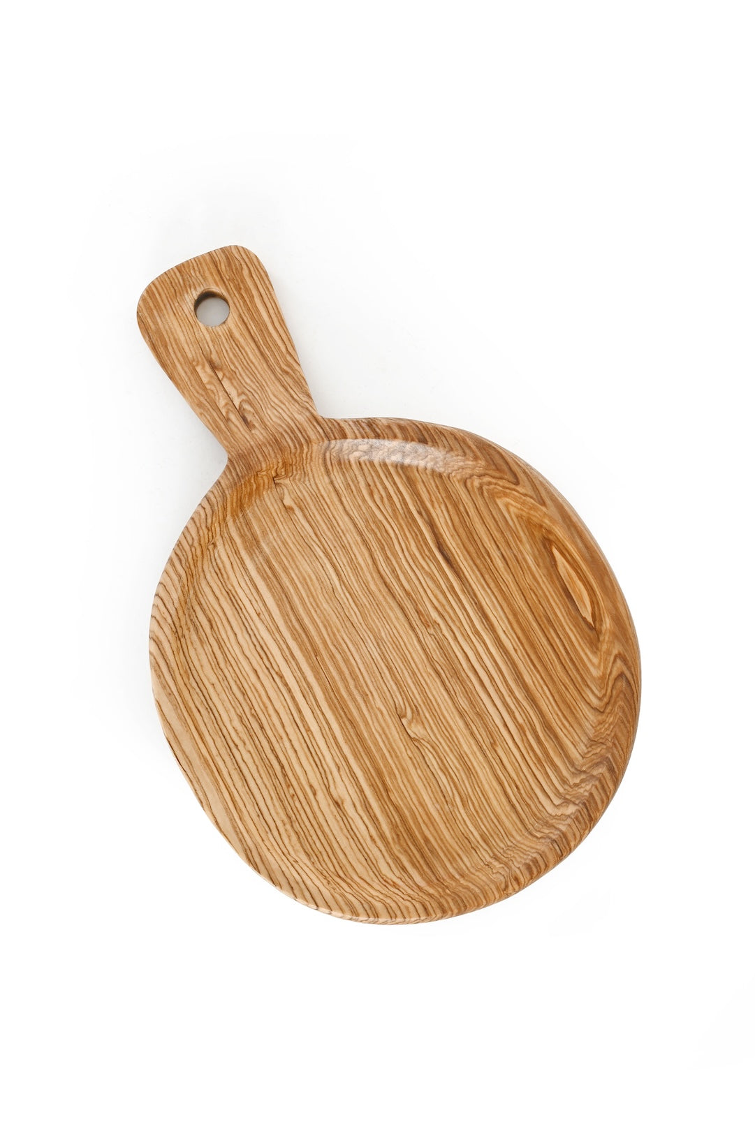 Kenyan Wild Olive Wood Round Serving Board