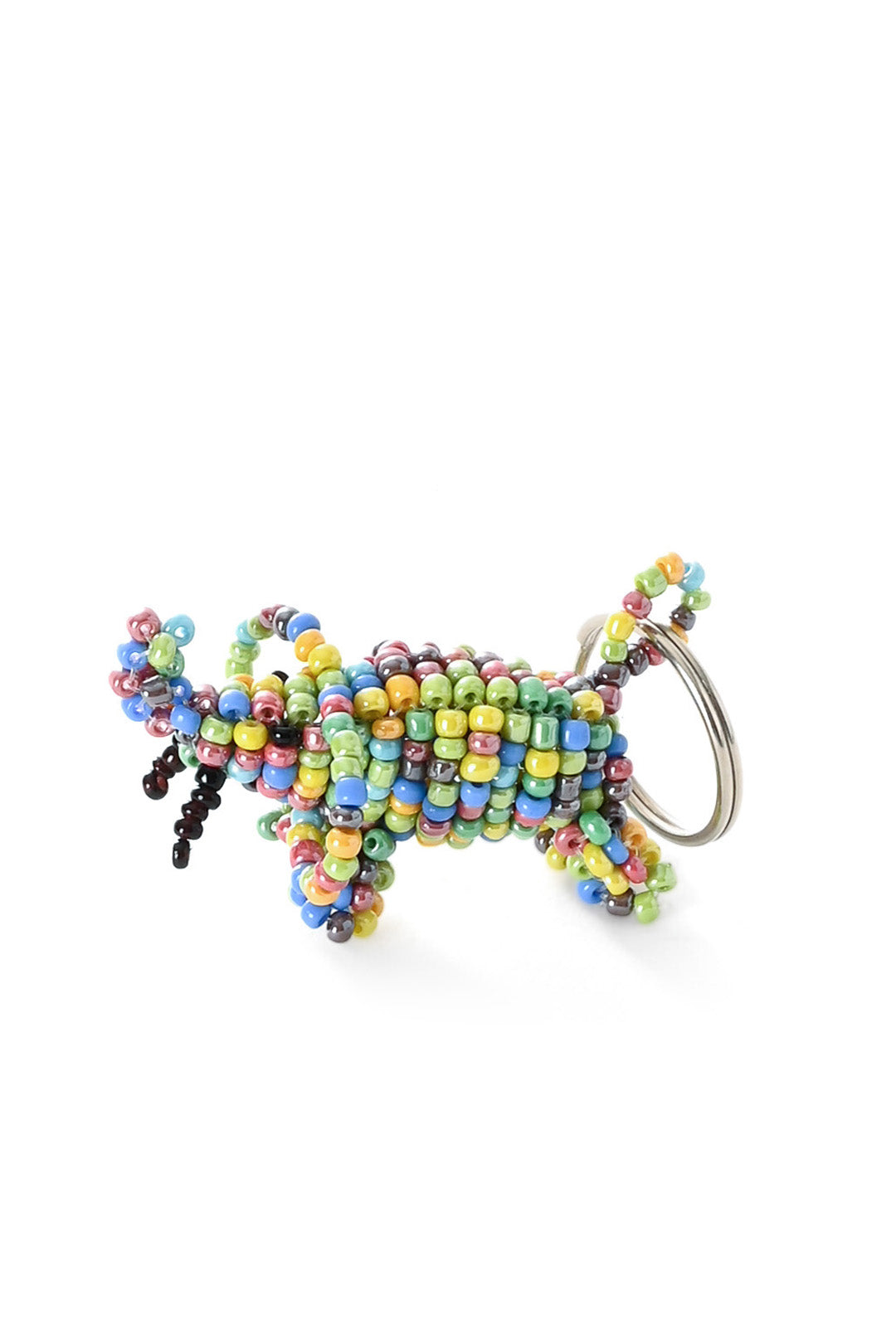 Colorful Beaded Elephant Keychain