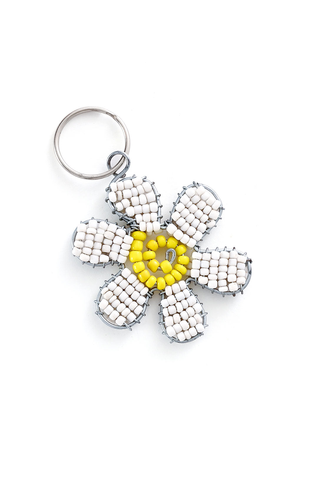 Beaded Daisy Keychain from Kenya