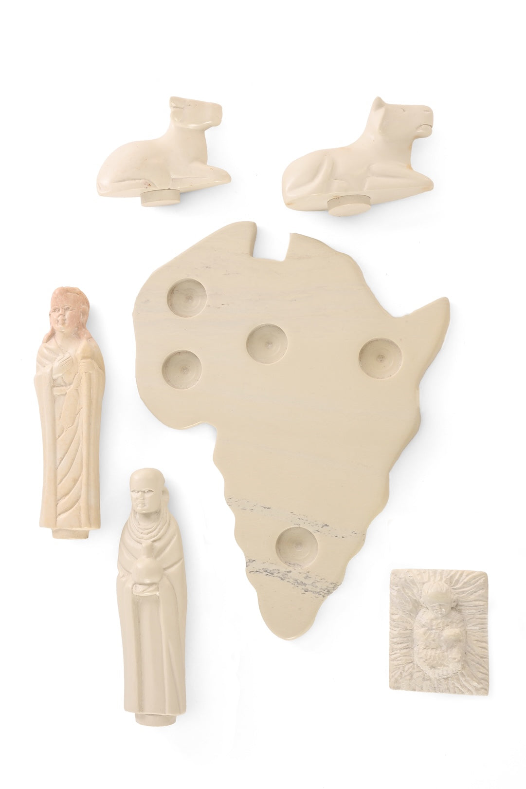 Natural Soapstone Maasai Nativity Set