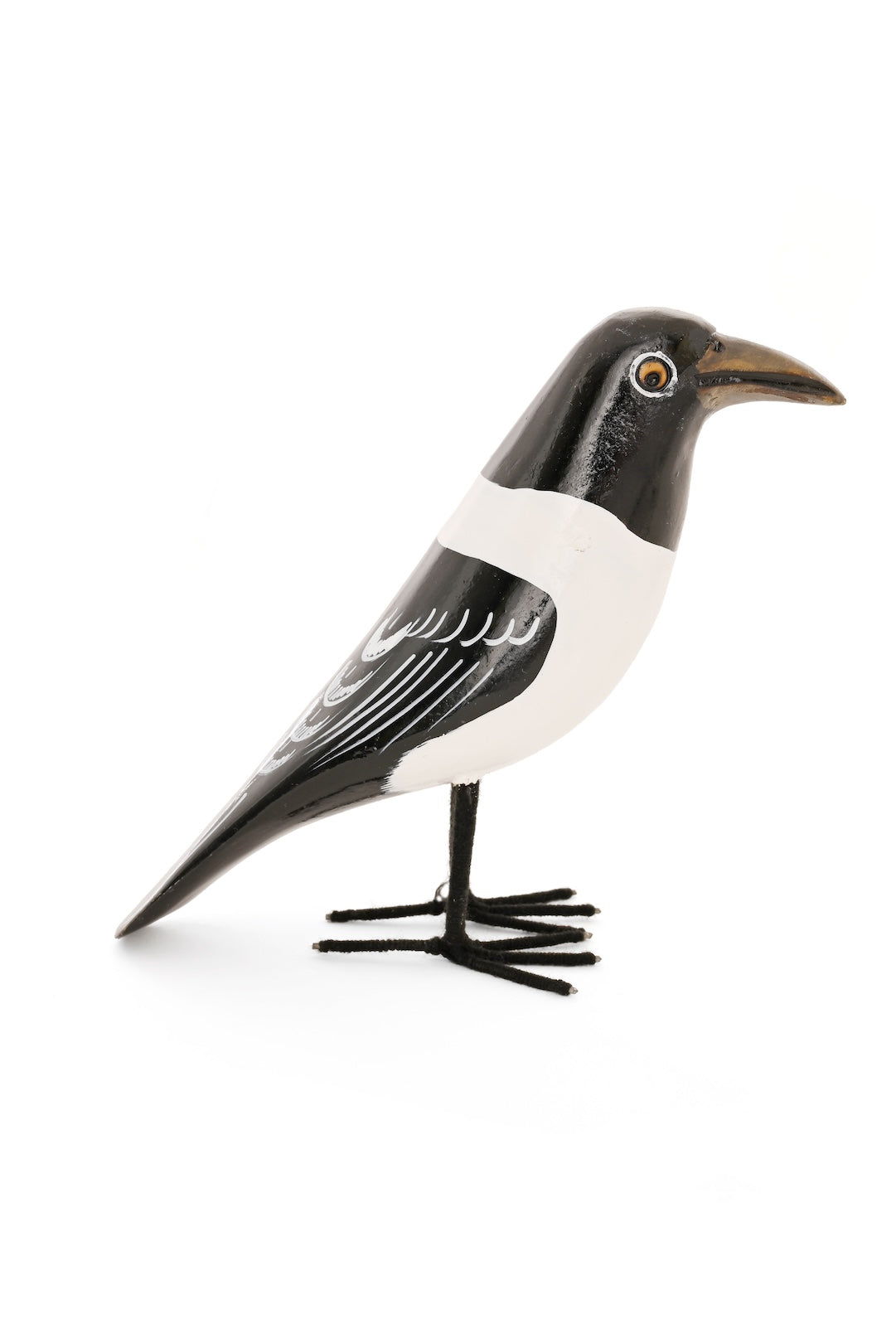Jacaranda Wood Magpie Bird Sculpture