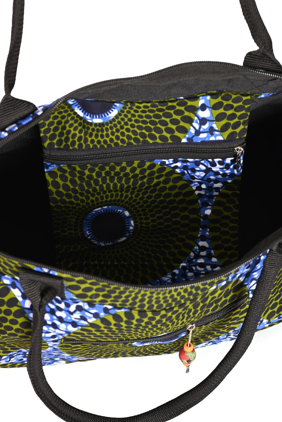 African Wax Cloth Overnighter Duffle Bag - One of a Kind