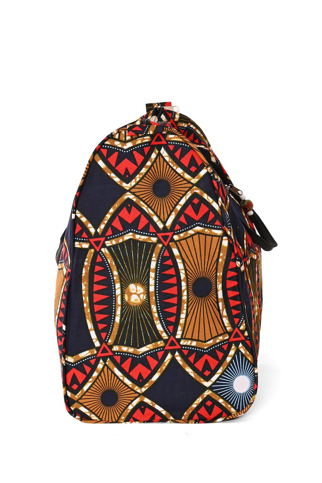 African Wax Cloth Overnighter Duffle Bag - One of a Kind