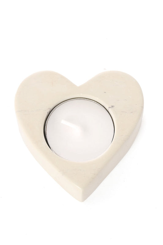 Soapstone Heart Tealight Candle Holder