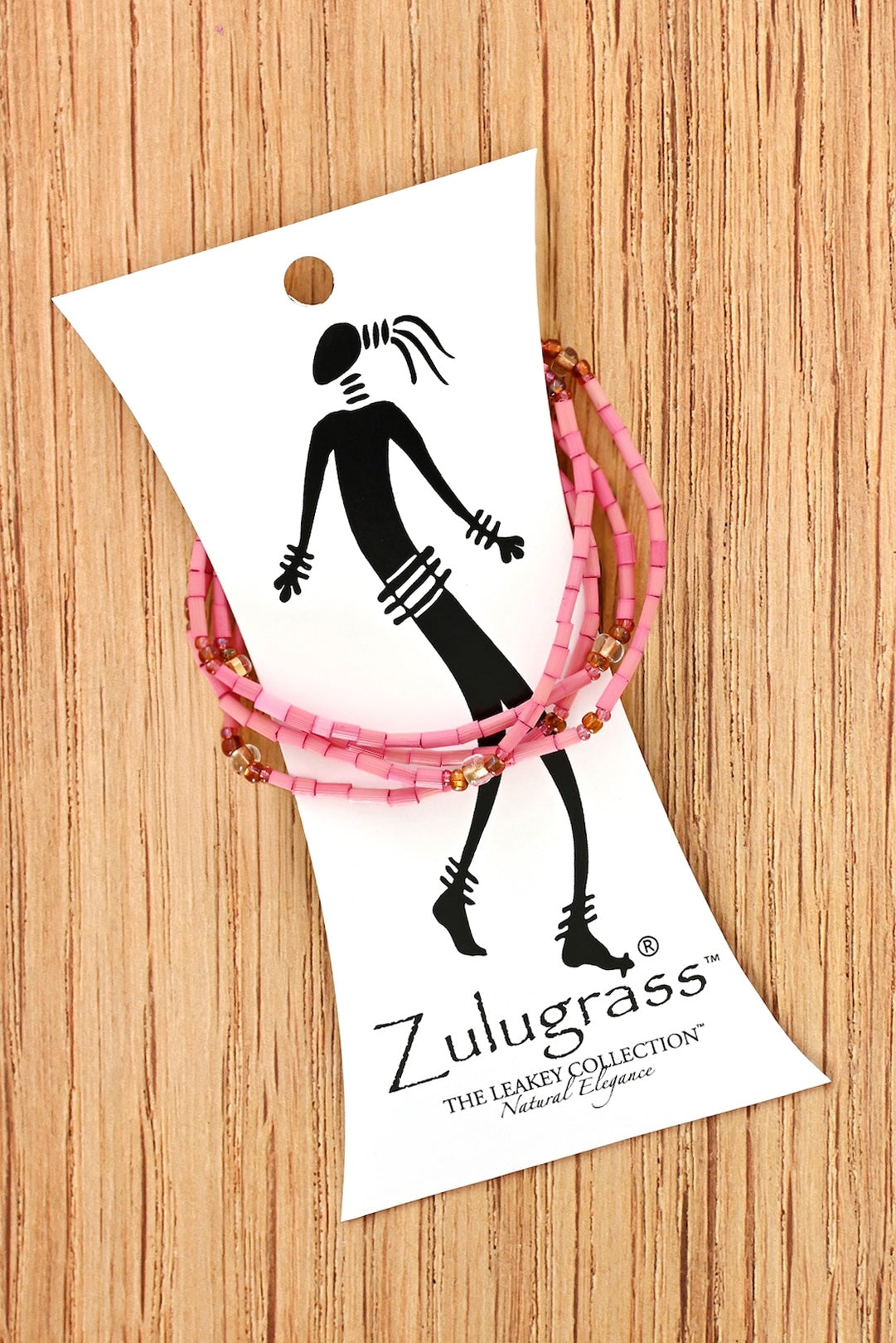 The Leakey Collection Zulugrass Single Strand - True Pink