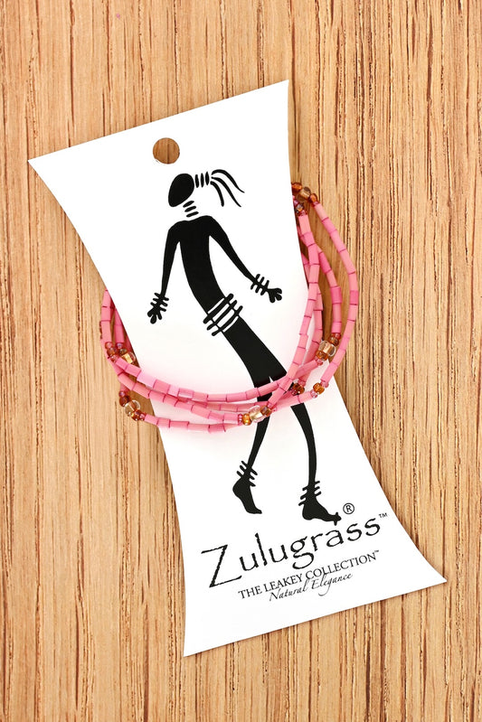 The Leakey Collection Zulugrass Single Strand - True Pink