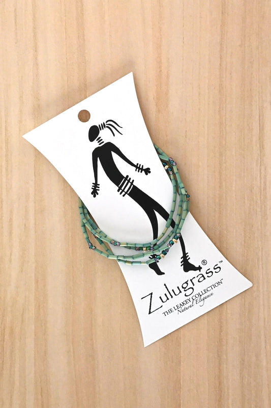 The Leakey Collection Zulugrass Single Strand - Turquoise