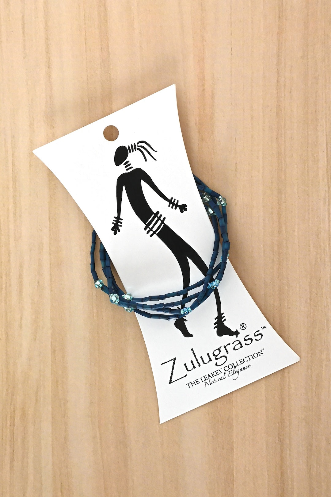 The Leakey Collection Zulugrass Single Strand - Cerulean Blue