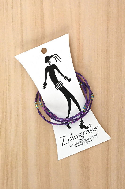 The Leakey Collection Zulugrass Single Strand - Dark Purple