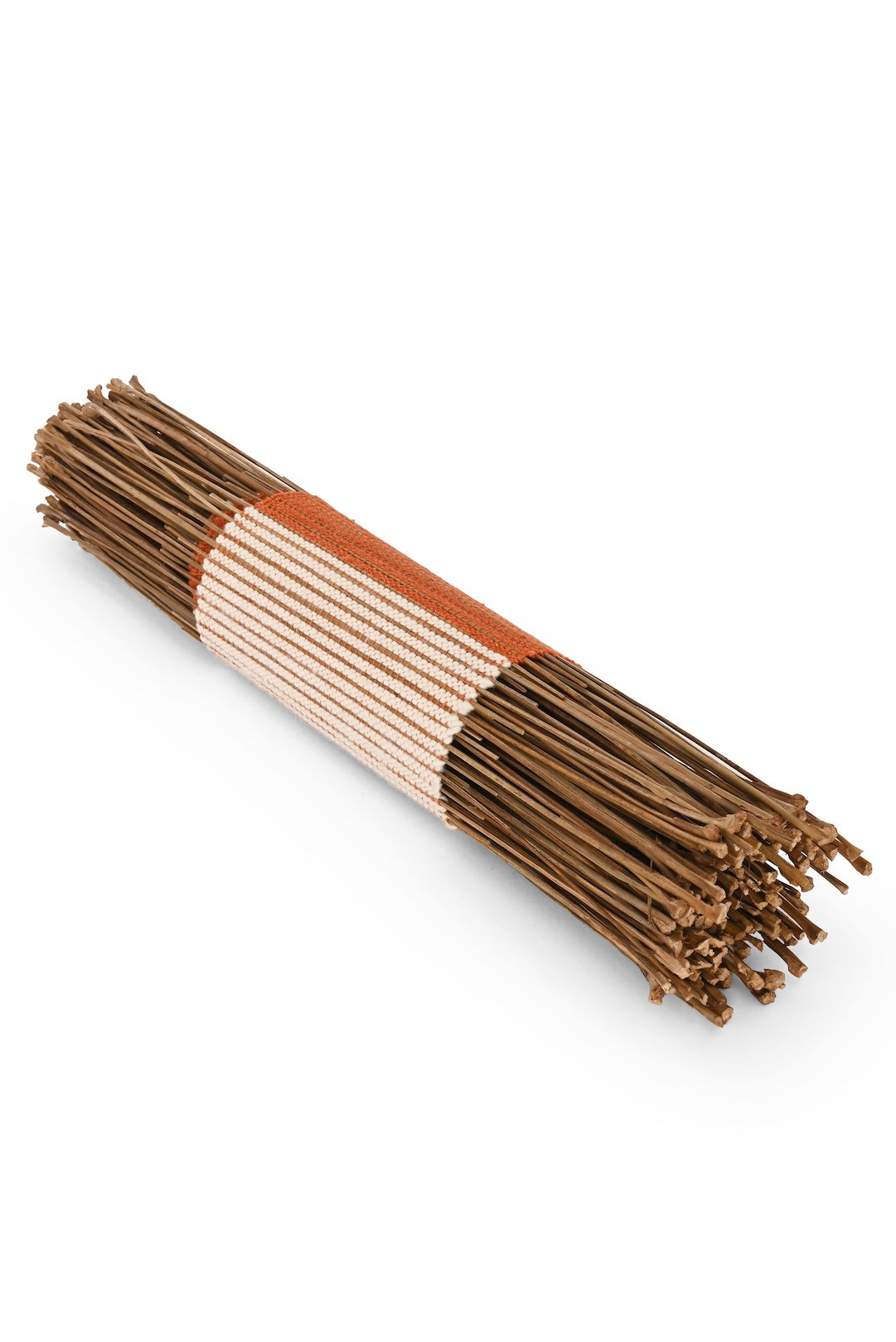 Terracotta Stripe Twig Table Runner - One of a Kind