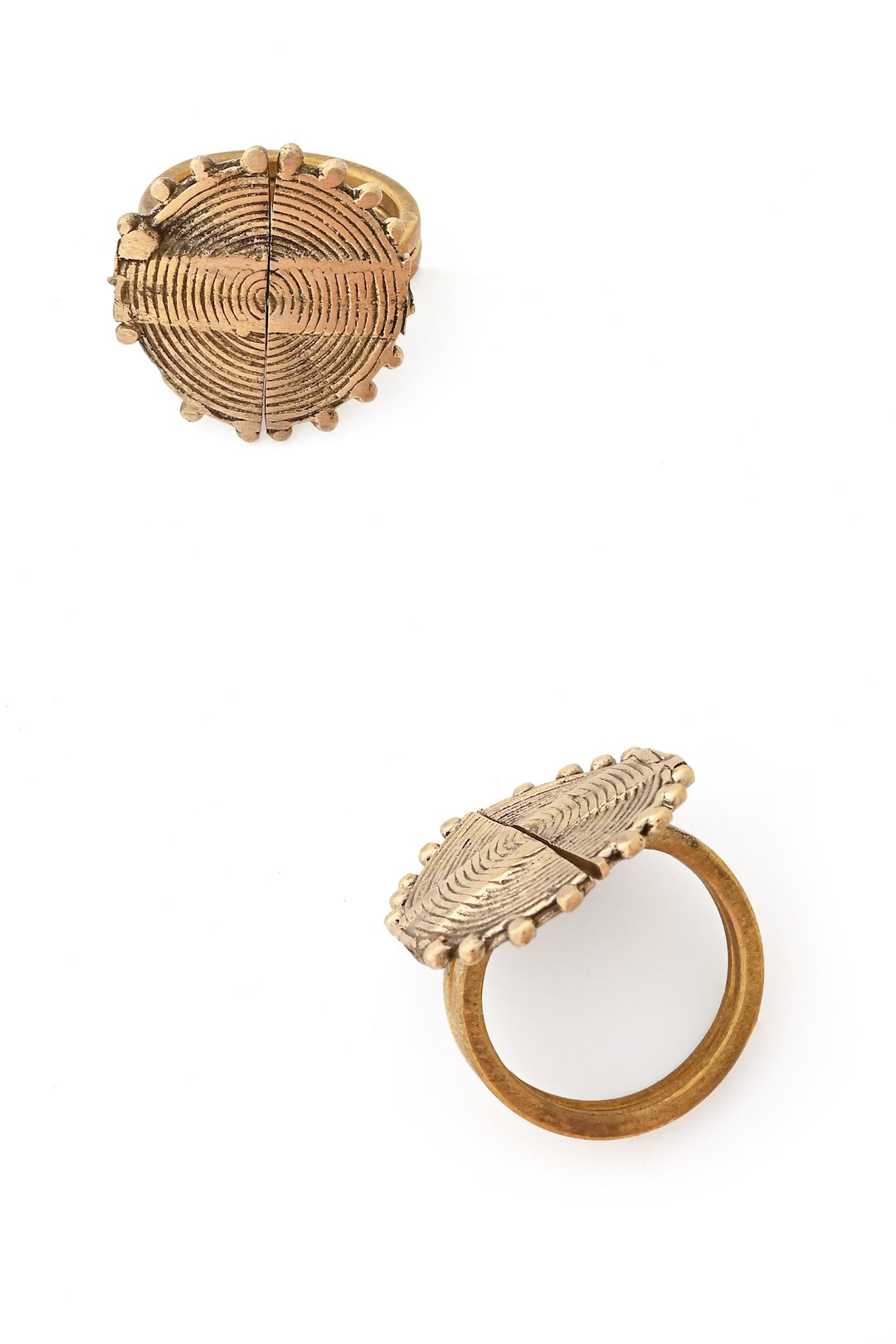 Assorted Malian Cast Brass Split Sun Ring - Limited Edition