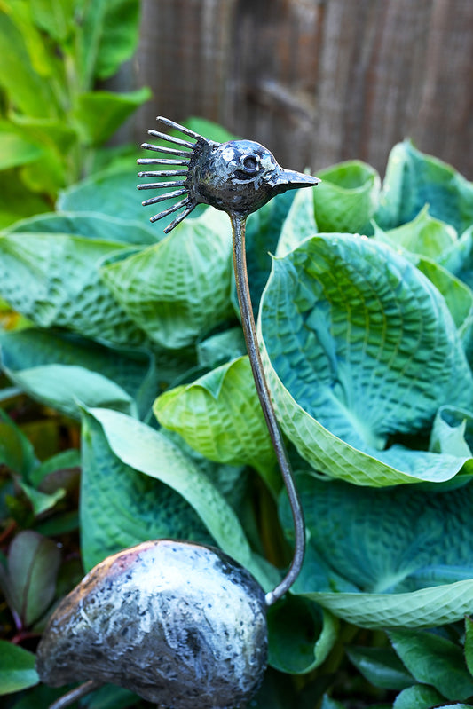 Recycled Metal Crested Crane