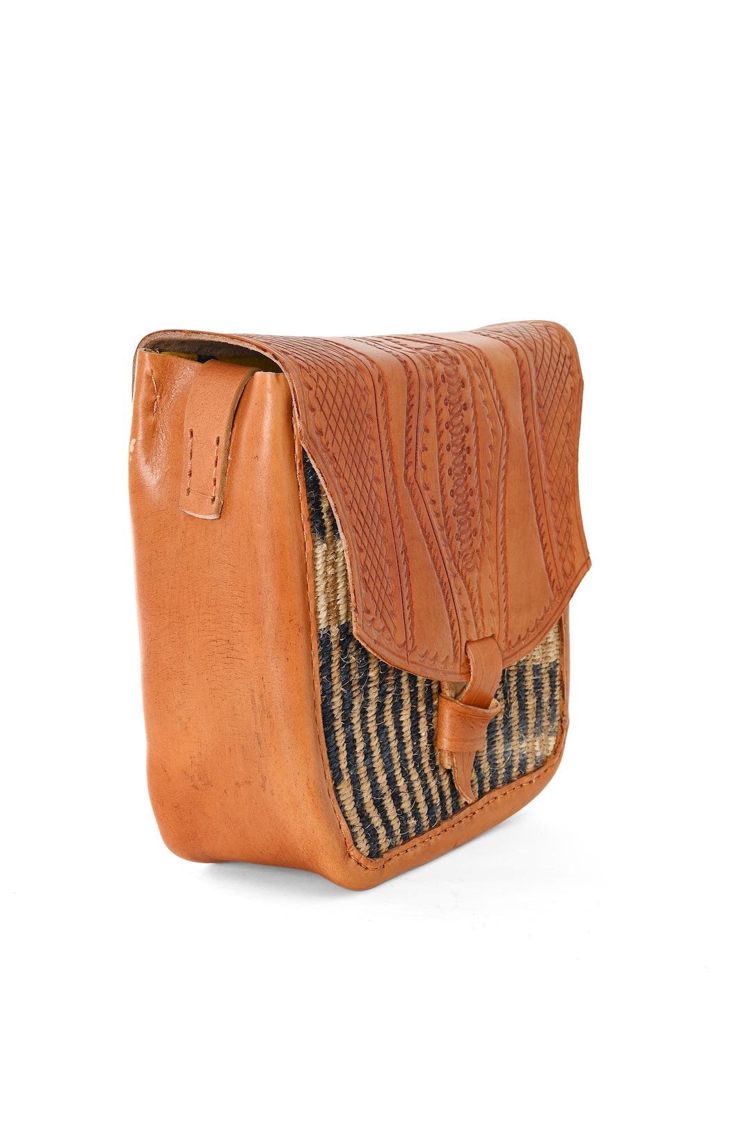 Sisal and Leather Crossbody Purse - Kilifi Coast