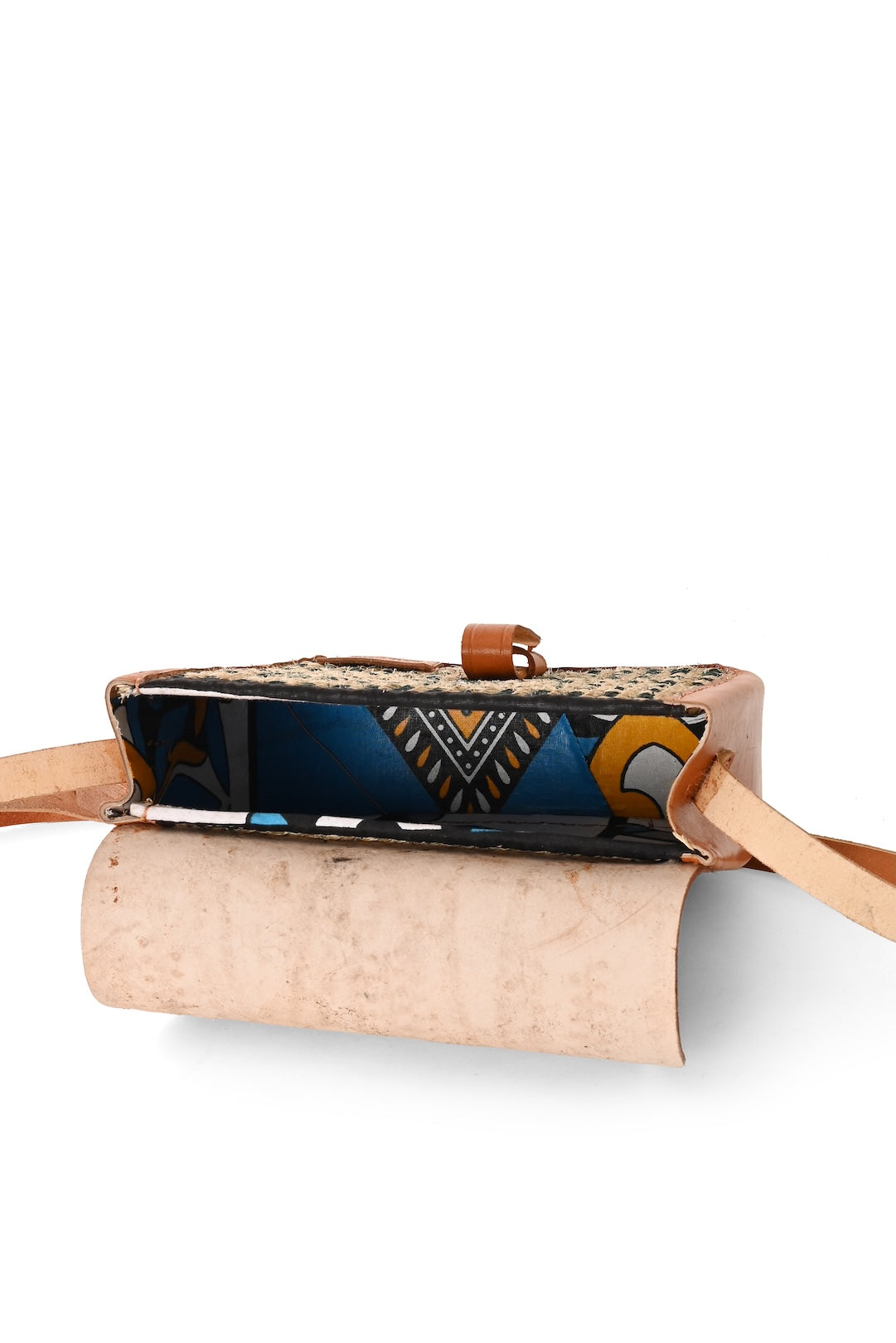 Sisal and Leather Crossbody Purse - Nairobi Nights