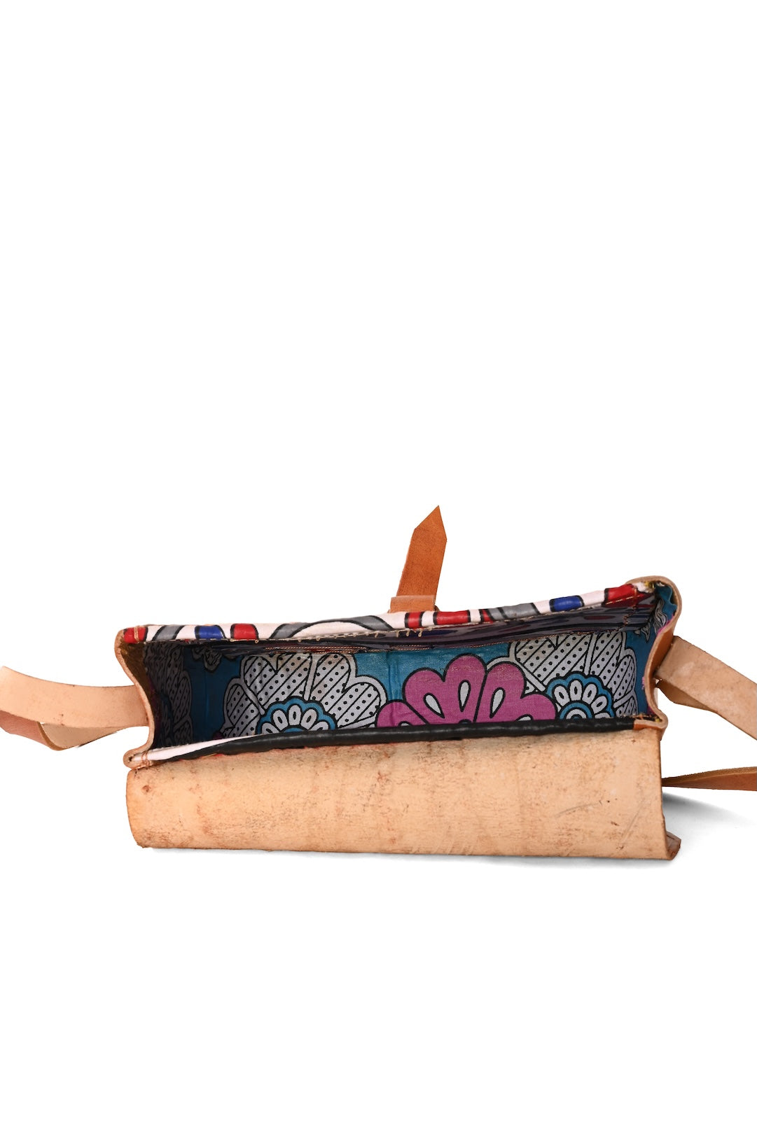 Sisal and Leather Crossbody Purse - Serengeti Sunset