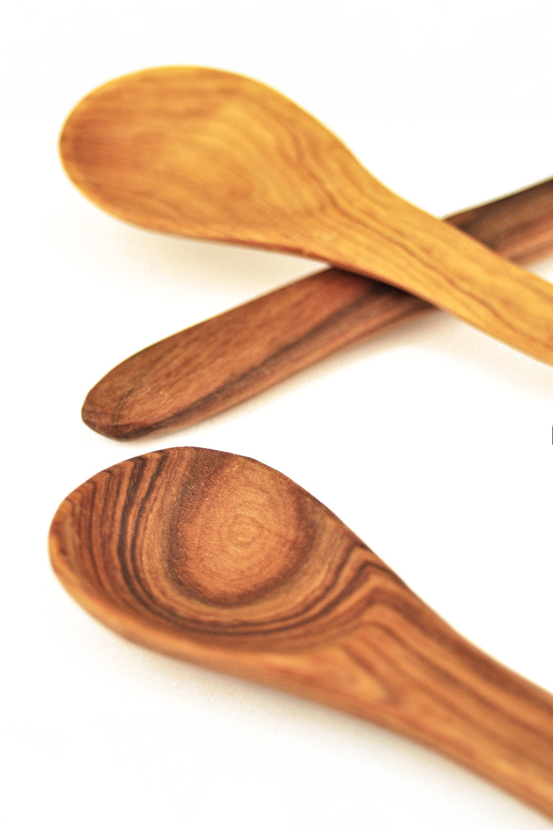 Set of 4 Wild Olive Wood Porridge Spoons