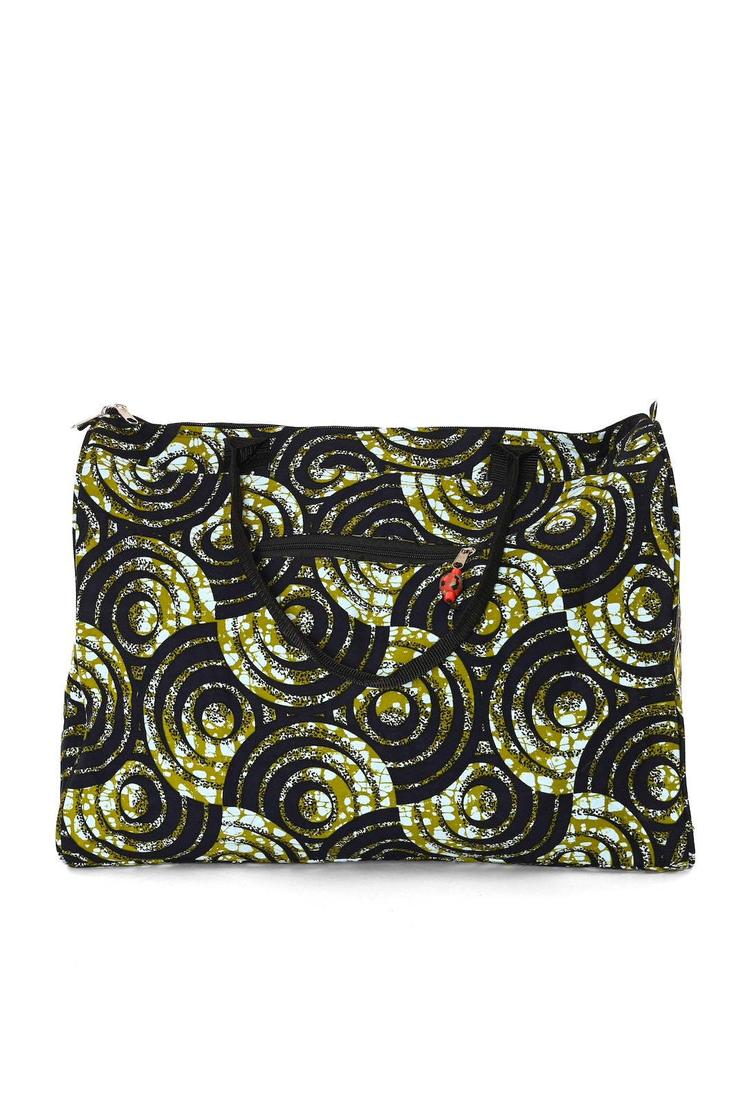 African Wax Cloth Overnighter Duffle Bag - One of a Kind
