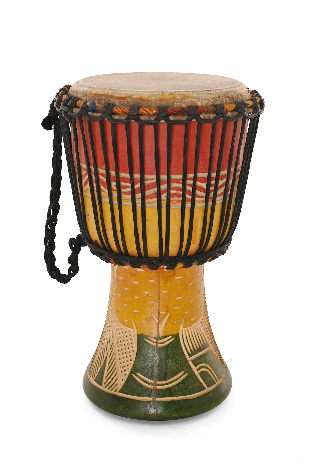 One of a Kind Large Colorful Ghanaian Djembe Drum