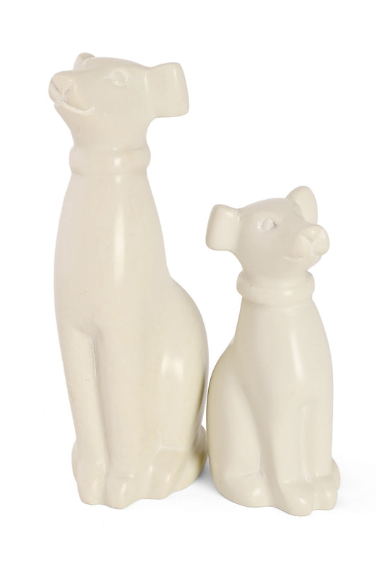 All Natural Soapstone Dog Sculptures