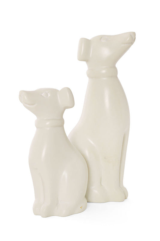 All Natural Soapstone Dog Sculptures