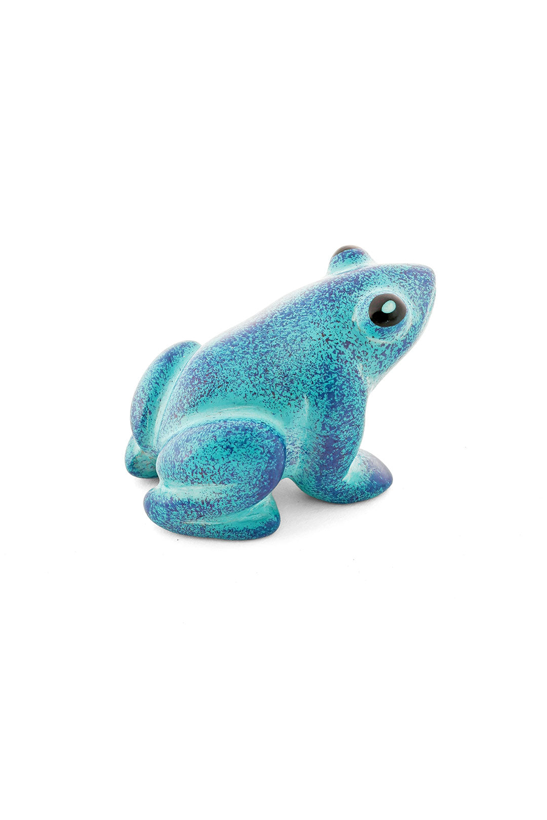 Set of Three Colorful Dappled Soapstone Frogs