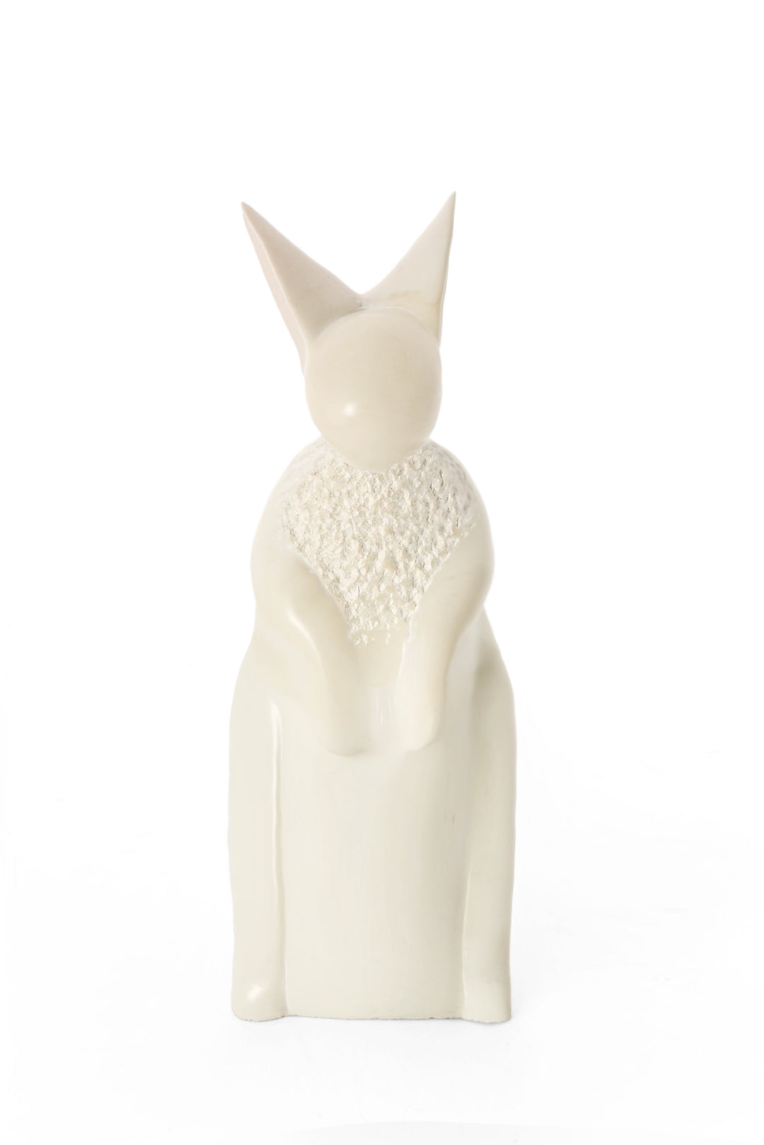 Natural Textured Soapstone Bunny Rabbit Sculpture