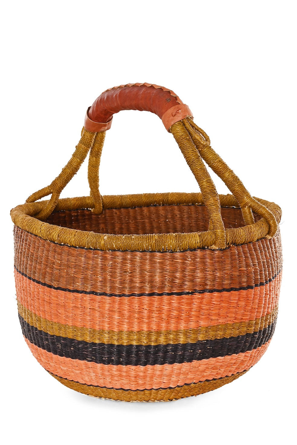 One of a Kind Spiced Chai Handwoven Bolga Basket