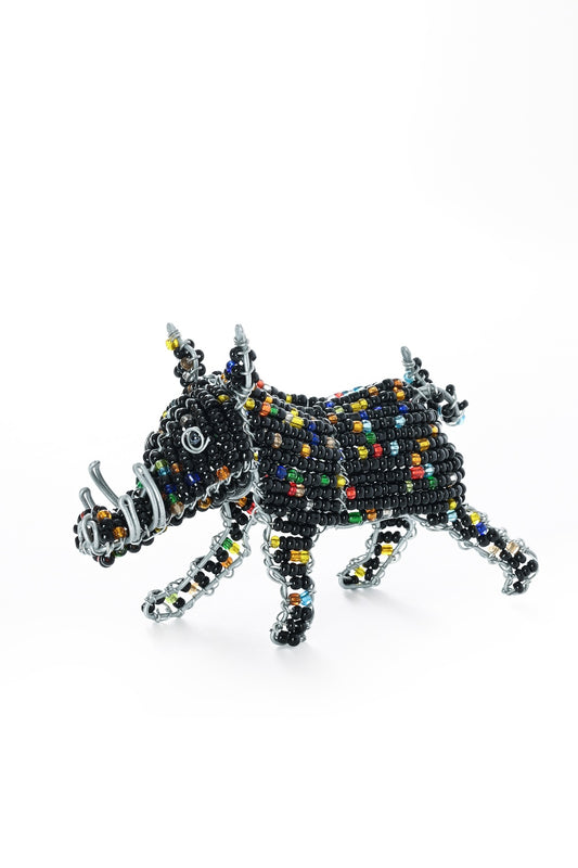 Beaded Warthog Sculpture