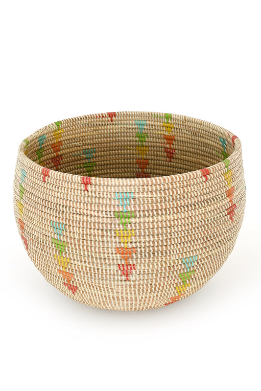 Prism Triangles Deep Storage Bowl Basket - One of a Kind