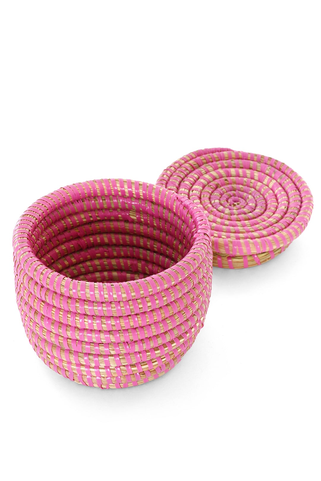 Pink Mini Flat Top Trinket Basket