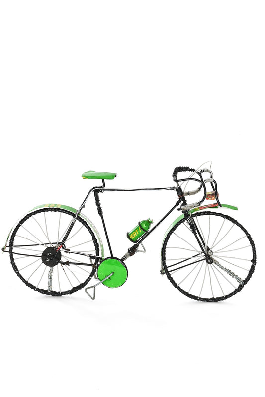 One-Of-A-Kind Recycled Pop Can Bicycle - Green & Black