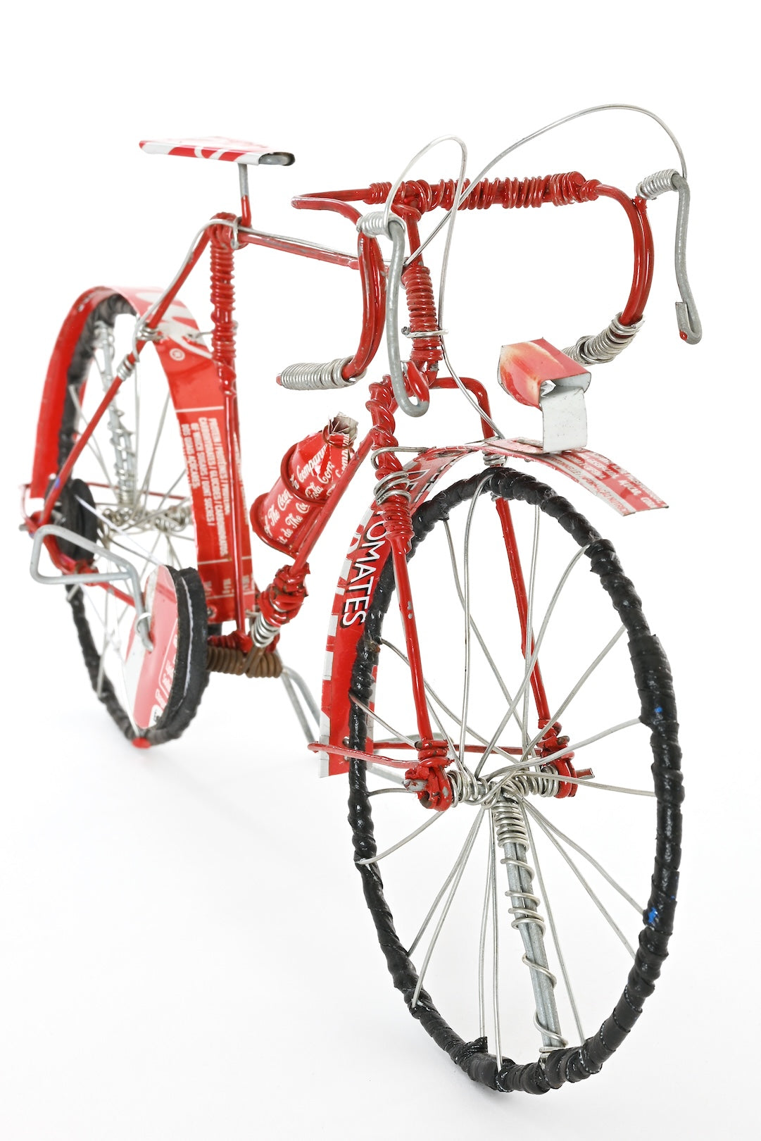 One-Of-A-Kind Recycled Pop Can Bicycle - Red